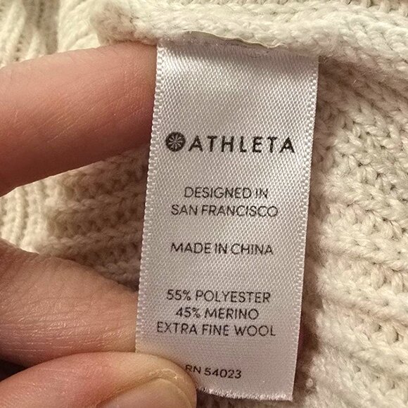 Athleta Switchback Pullover Sweater In Moonlight Heather Sz S - Picture 9 of 11